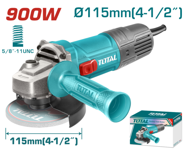 ESMERILADORA ANGULAR TOTAL 4 1/2″ 900W UTG109115563