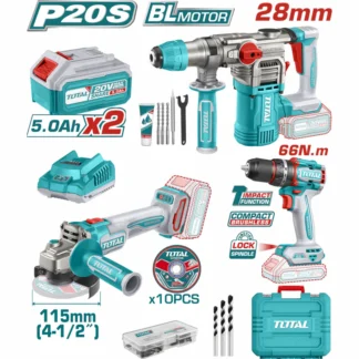 COMBO TALADRO + ROTOMARTILLO TOTAL 20V UTOSLI241183