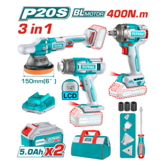 COMBO PISTOLA IMPACTO TOTAL 20V + PULIDORA UTOSLI240863