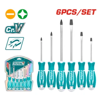 JUEGO DESATORNILLADOR TOTAL 6PCS THT250606