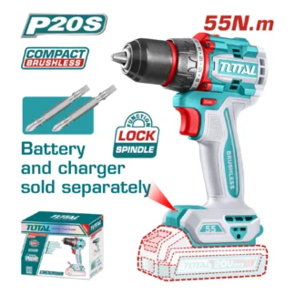 TALADRO TOTAL 20V 1/2″ 55NM S/BAT TDLI205581