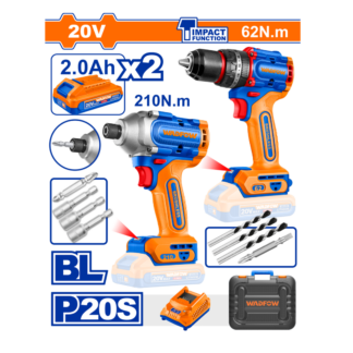 COMBO TALADRO WADFOW 20V 2PC UWCK20277