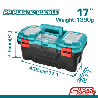 CAJA DE HERRAMIENTAS TOTAL PLÁSTICA 43.6X22X20CM TPBX0171