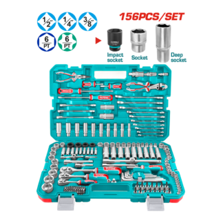 JUEGO HERRAMIENTAS TOTAL 156PCS THKTHP21566