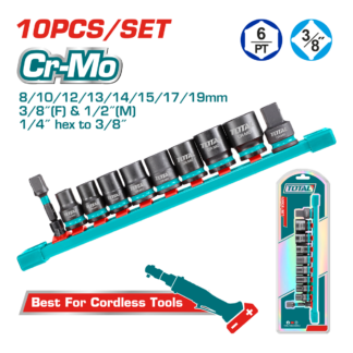 JUEGO CUBOS TOTAL 3/8″ 10 PCS THTISD38104