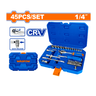 JUEGO CUBOS WADFOW 1/4″, 45PCS WST4D45