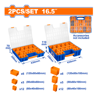 CAJA ORGANIZADORA WADFOW 2 PCS WTB1633