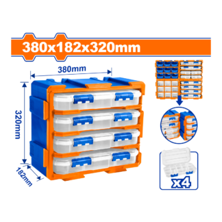 CAJA ORGANIZADORA WADFOW 4PCS WTB8344