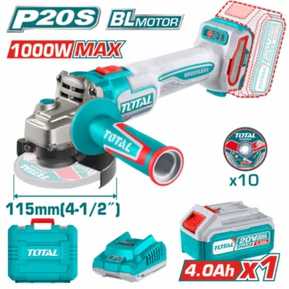 ESMERILADORA ANGULAR TOTAL 4 1/2 20V 900W UTAGLI211541