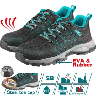 Zapato tenis de seguridad TOTAL negro punta de acero TSP206SB