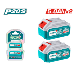 Set Batería Litio TOTAL 20V 2x5.0Ah TOSLI240464 P20S