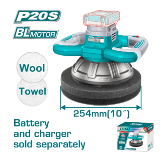 Pulidora Angular TOTAL 20V 10 Pulgadas TOPLI202548