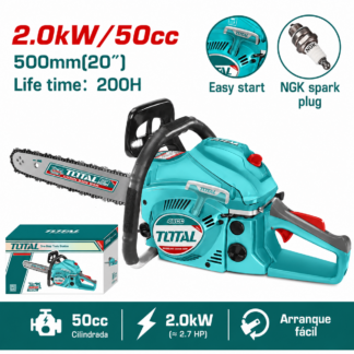 Motosierra TOTAL 50cc 20 Pulgadas 2.0kW